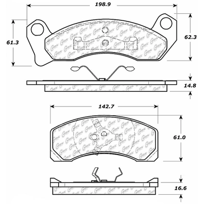 Front Premium Semi Metallic Pads by CENTRIC PARTS - 300.02000 pa3