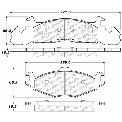 Plaquettes avant semi-métallique de qualité supérieur by CENTRIC PARTS - 300.02590 pa3