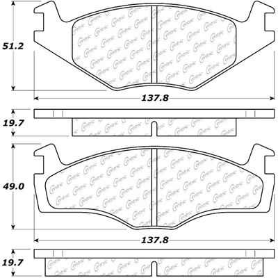 Front Premium Semi Metallic Pads by CENTRIC PARTS - 300.02800 pa10