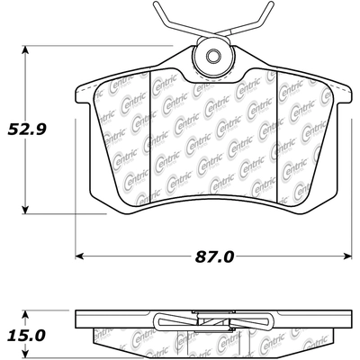 Front Premium Semi Metallic Pads by CENTRIC PARTS - 300.03340 pa5