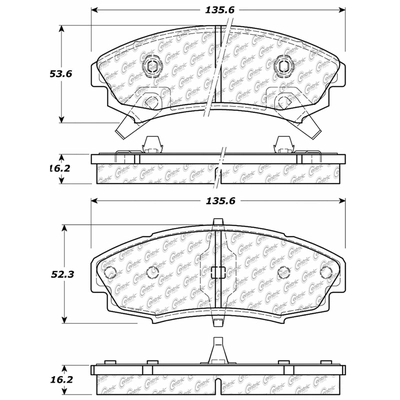 Plaquettes avant semi-métallique de qualité supérieur by CENTRIC PARTS - 300.03530 pa4