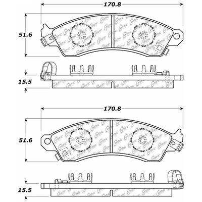 Front Premium Semi Metallic Pads by CENTRIC PARTS - 300.04120 pa4