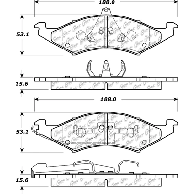 Front Premium Semi Metallic Pads by CENTRIC PARTS - 300.04210 pa3