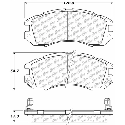 Front Premium Semi Metallic Pads by CENTRIC PARTS - 300.04700 pa3