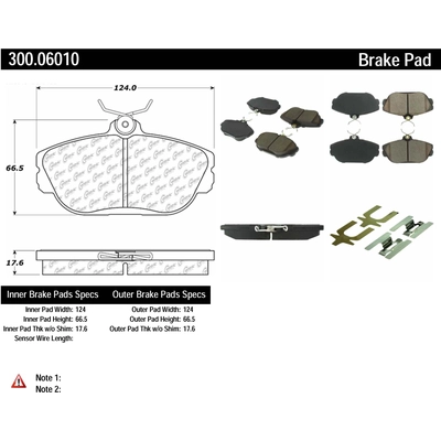 Front Premium Semi Metallic Pads by CENTRIC PARTS - 300.06010 pa5