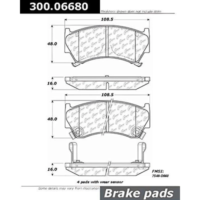 Front Premium Semi Metallic Pads by CENTRIC PARTS - 300.06680 pa9