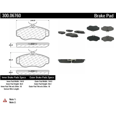 Front Premium Semi Metallic Pads by CENTRIC PARTS - 300.06760 pa5