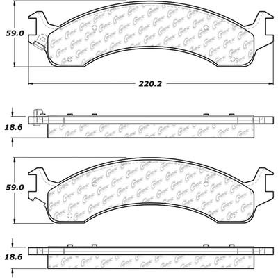 Plaquettes avant semi-métallique de qualité supérieur by CENTRIC PARTS - 300.08210 pa2