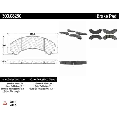 Front Premium Semi Metallic Pads by CENTRIC PARTS - 300.08250 pa2