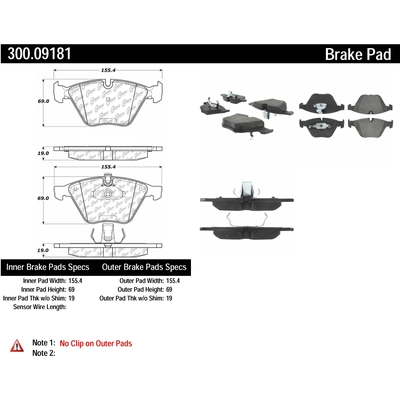 Front Premium Semi Metallic Pads by CENTRIC PARTS - 300.09181 pa1