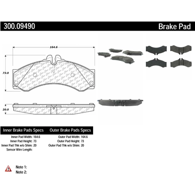 Front Premium Semi Metallic Pads by CENTRIC PARTS - 300.09490 pa4