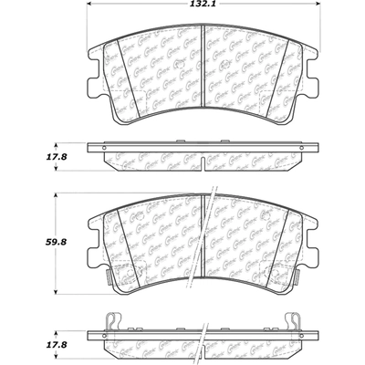 Front Premium Semi Metallic Pads by CENTRIC PARTS - 300.09570 pa3