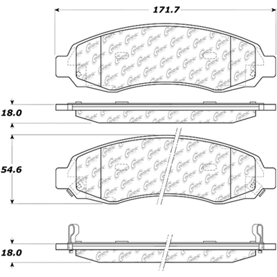 Front Premium Semi Metallic Pads by CENTRIC PARTS - 300.09620 pa6