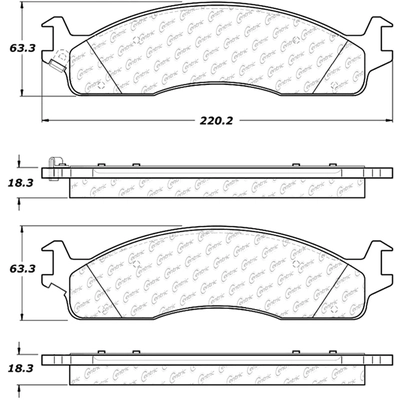 Plaquettes avant semi-m�tallique de qualit� sup�rieur by CENTRIC PARTS - 300.09650 pa13