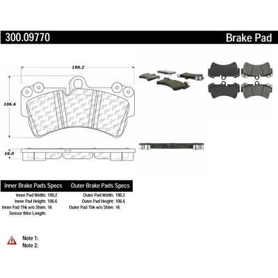 Plaquettes avant semi-m�tallique de qualit� sup�rieur by CENTRIC PARTS - 300.09770 pa2