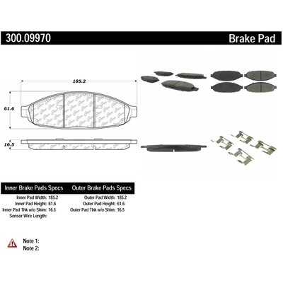 Front Premium Semi Metallic Pads by CENTRIC PARTS - 300.09970 pa6