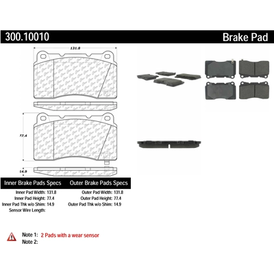 Front Premium Semi Metallic Pads by CENTRIC PARTS - 300.10010 pa5