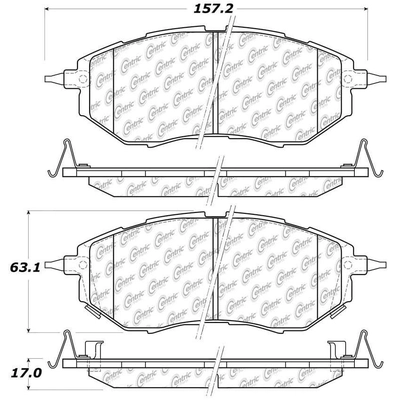 Plaquettes avant semi-m�tallique de qualit� sup�rieur by CENTRIC PARTS - 300.10780 pa1