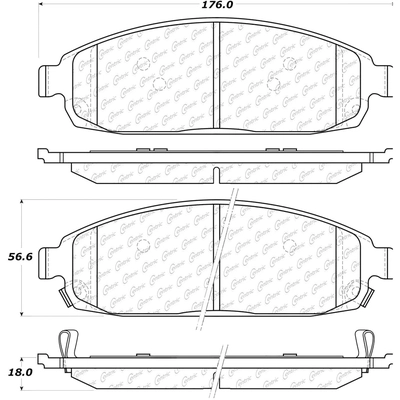 Plaquettes avant semi-m�tallique de qualit� sup�rieur by CENTRIC PARTS - 300.10800 pa10