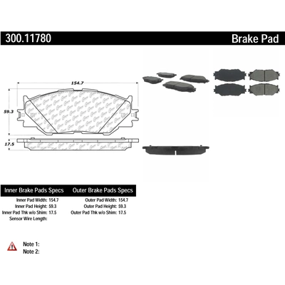 Front Premium Semi Metallic Pads by CENTRIC PARTS - 300.11780 pa5