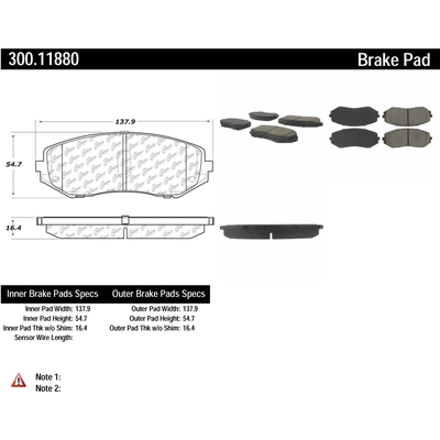 Front Premium Semi Metallic Pads by CENTRIC PARTS - 300.11880 pa3