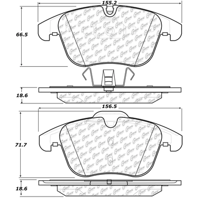 Plaquettes avant semi-m�tallique de qualit� sup�rieur by CENTRIC PARTS - 300.12410 pa5