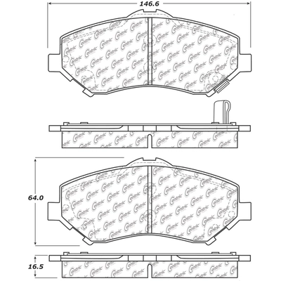 Front Premium Semi Metallic Pads by CENTRIC PARTS - 300.12730 pa1