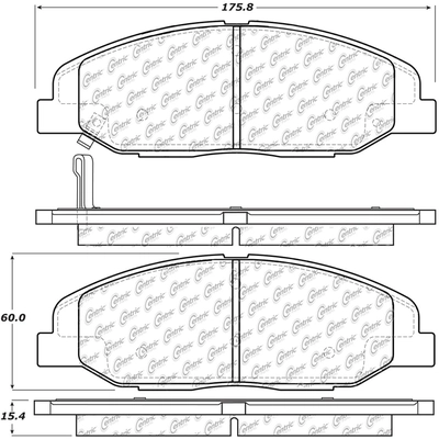 Front Premium Semi Metallic Pads by CENTRIC PARTS - 300.13320 pa3