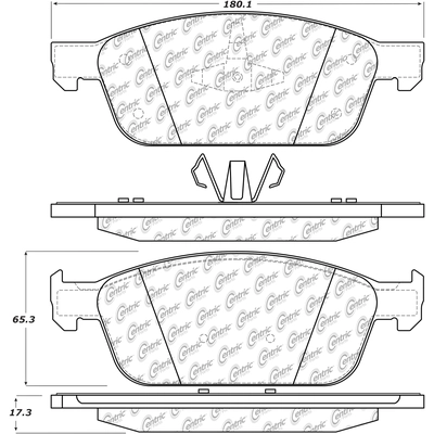 Front Premium Semi Metallic Pads by CENTRIC PARTS - 300.16450 pa17