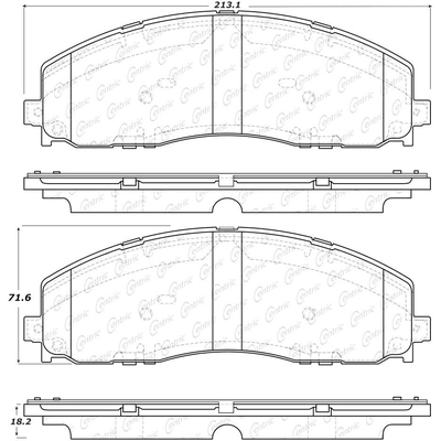 Plaquettes avant semi-métallique de qualité supérieur by CENTRIC PARTS - 300.16800 pa8