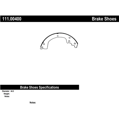 Segment de Frein supérieure  avant by CENTRIC PARTS - 111.00400 pa3