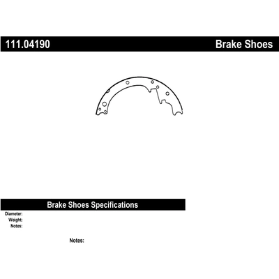 Segment de Frein supérieure  avant by CENTRIC PARTS - 111.04190 pa2