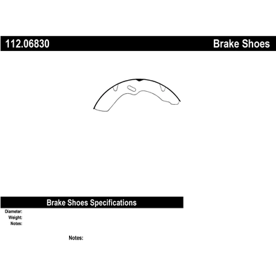 Segment de Frein supérieure  avant by CENTRIC PARTS - 112.06830 pa1