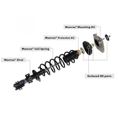 MONROE/EXPERT SERIES - 371494 - Front Passenger Side Complete Strut Assembly pa2