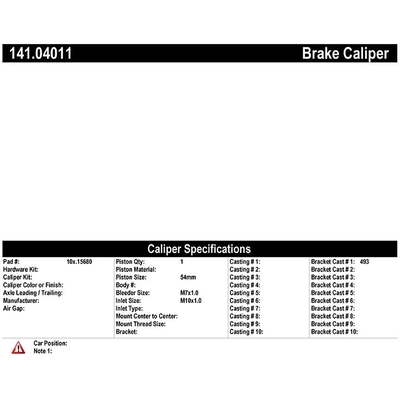 Front Right Rebuilt Caliper With Hardware by CENTRIC PARTS - 141.04011 pa1