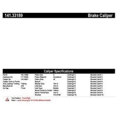 Front Right Rebuilt Caliper With Hardware by CENTRIC PARTS - 141.33189 pa1