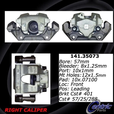 Front Right Rebuilt Caliper With Hardware by CENTRIC PARTS - 141.35073 pa3