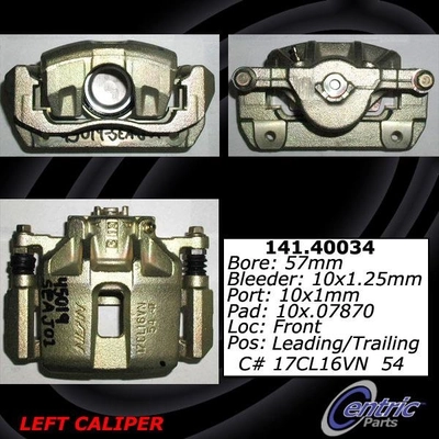 Front Right Rebuilt Caliper With Hardware by CENTRIC PARTS - 141.40034 pa6