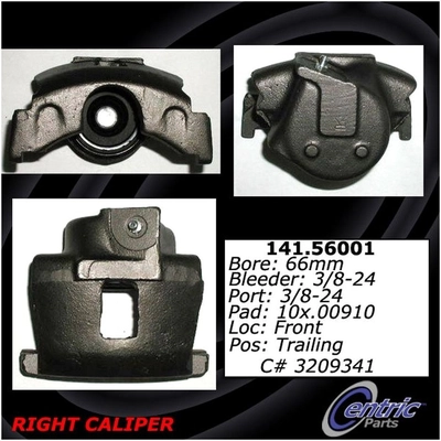 Front Right Rebuilt Caliper With Hardware by CENTRIC PARTS - 141.56001 pa1