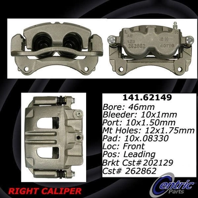 Front Right Rebuilt Caliper With Hardware by CENTRIC PARTS - 141.62149 pa2