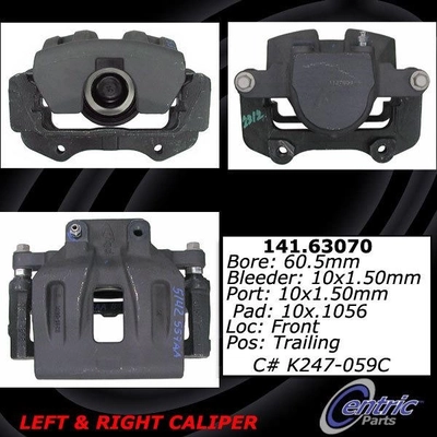 Front Right Rebuilt Caliper With Hardware by CENTRIC PARTS - 141.63070 pa12