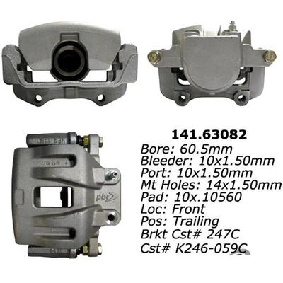 Front Right Rebuilt Caliper With Hardware by CENTRIC PARTS - 141.63082 pa15