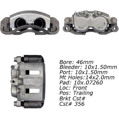 Étrier avant droit reconditionné avec matériel by CENTRIC PARTS - 141.66025 pa15