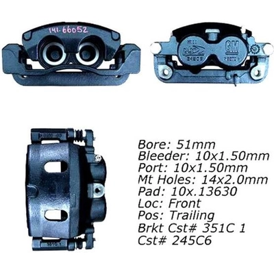 Front Right Rebuilt Caliper With Hardware by CENTRIC PARTS - 141.66051 pa12