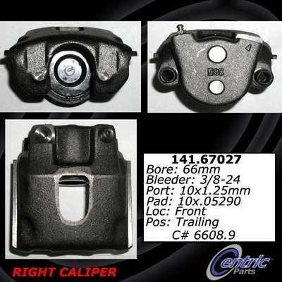 Front Right Rebuilt Caliper With Hardware by CENTRIC PARTS - 141.67027 pa4