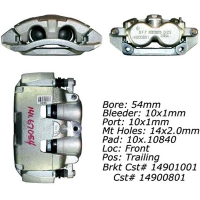 Front Right Rebuilt Caliper With Hardware by CENTRIC PARTS - 141.67053 pa13