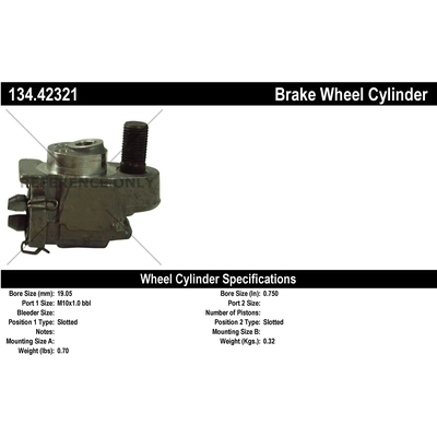 Front Right Wheel Cylinder by CENTRIC PARTS - 134.42321 pa1