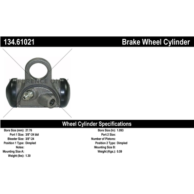 Front Right Wheel Cylinder by CENTRIC PARTS - 134.61021 pa1