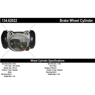 Front Right Wheel Cylinder by CENTRIC PARTS - 134.62022 pa2