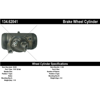 Front Right Wheel Cylinder by CENTRIC PARTS - 134.62041 pa1
